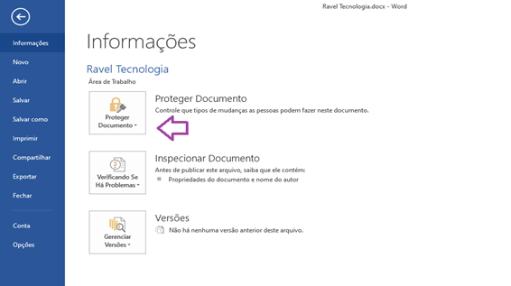 proteger arquivos com senha do office