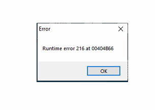 Correção do erro Runtime error 216 no Sistema Contmatic