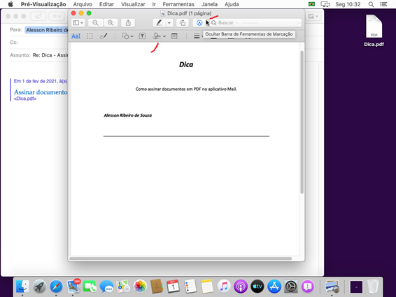 assinar documento no mac