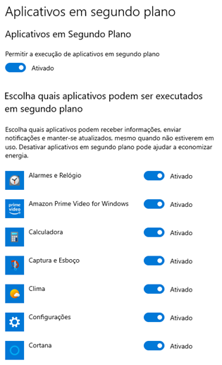 Como desativar programas em segundo plano no Windows 10
