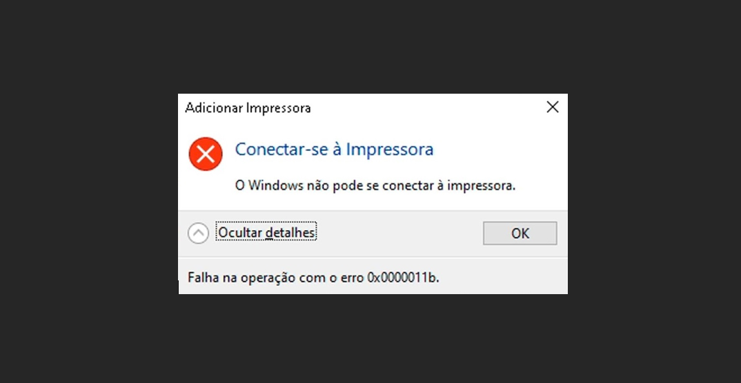 Erro “O Windows não pode se conectar à impressora” no Windows 10