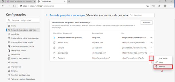 Como Alterar O Buscador Padr o No Edge Blog Ravel Tecnologia