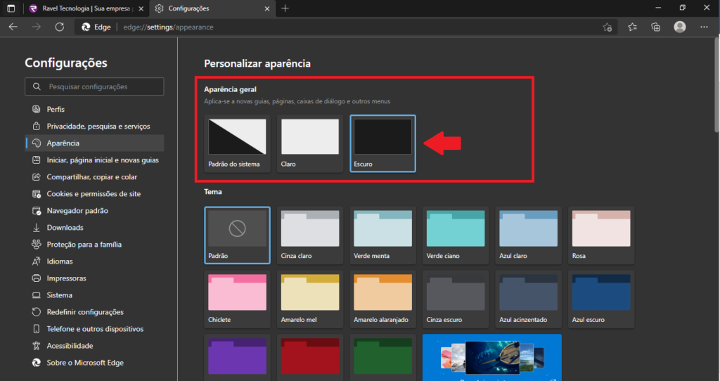 Como Ativar O Modo Escuro No Navegador Blog Ravel Tecnologia 5779