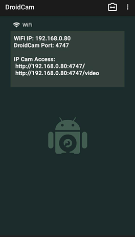 Celular como Webcam android