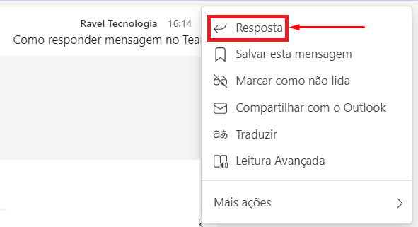 Como responder mensagens no Teams 