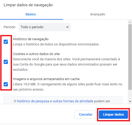 Como fazer limpeza no Chrome 