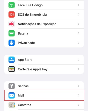 configurar email Exchange no Iphone mail