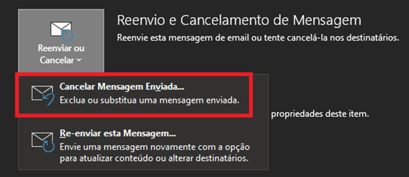 Como editar um email no Outlook após ele ser enviado