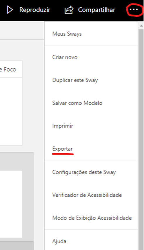 Microsoft Sway Exportar