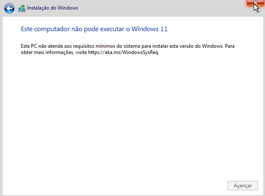 Instalando o Windows 11 através de um pen drive USB