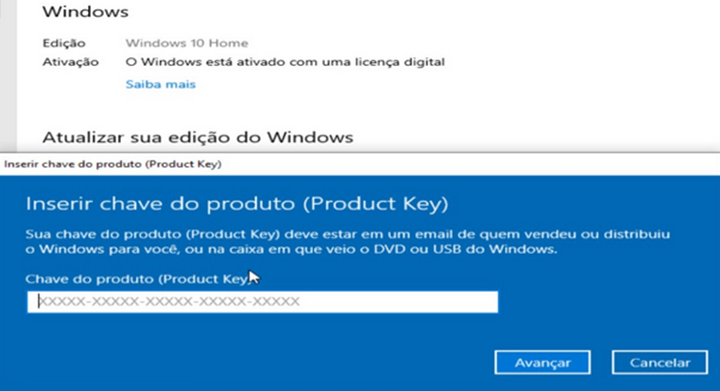 Windows 10 home para professional alterar