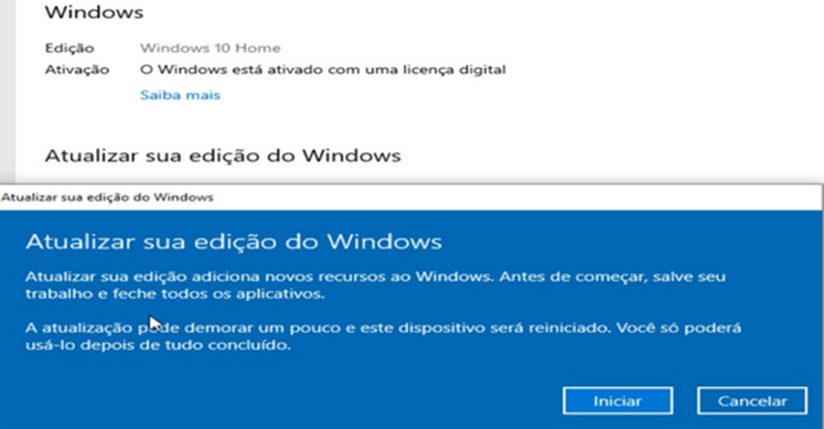 Windows 10 home para professional
