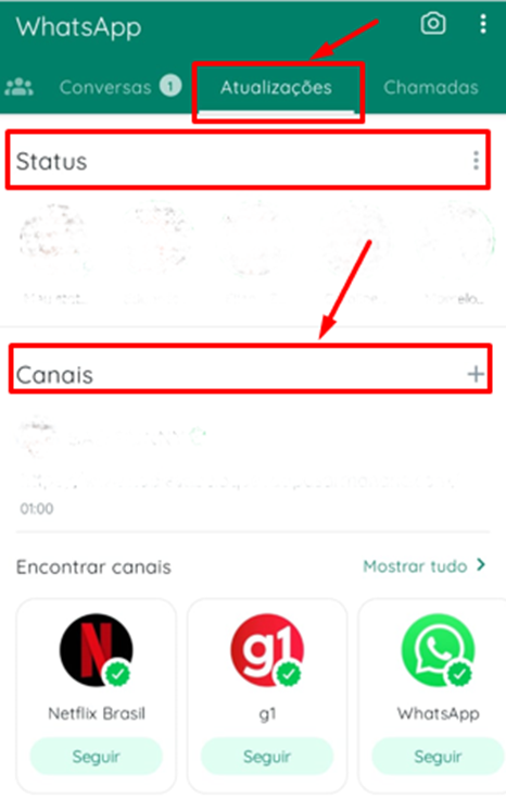 Seguir canal no WhatsApp