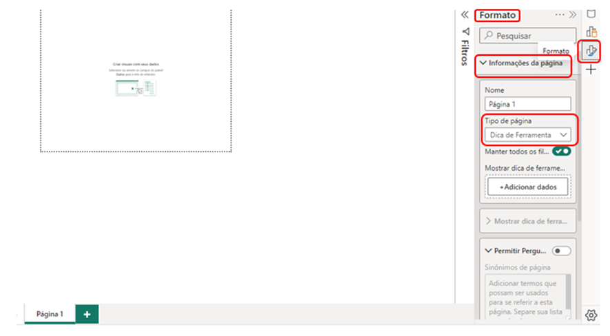 Dica de Ferramenta no Power BI configurando