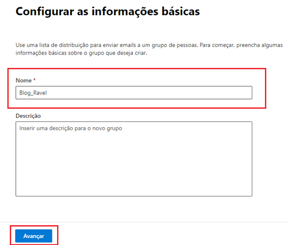 configurar lista de Distribuição no Microsoft 365