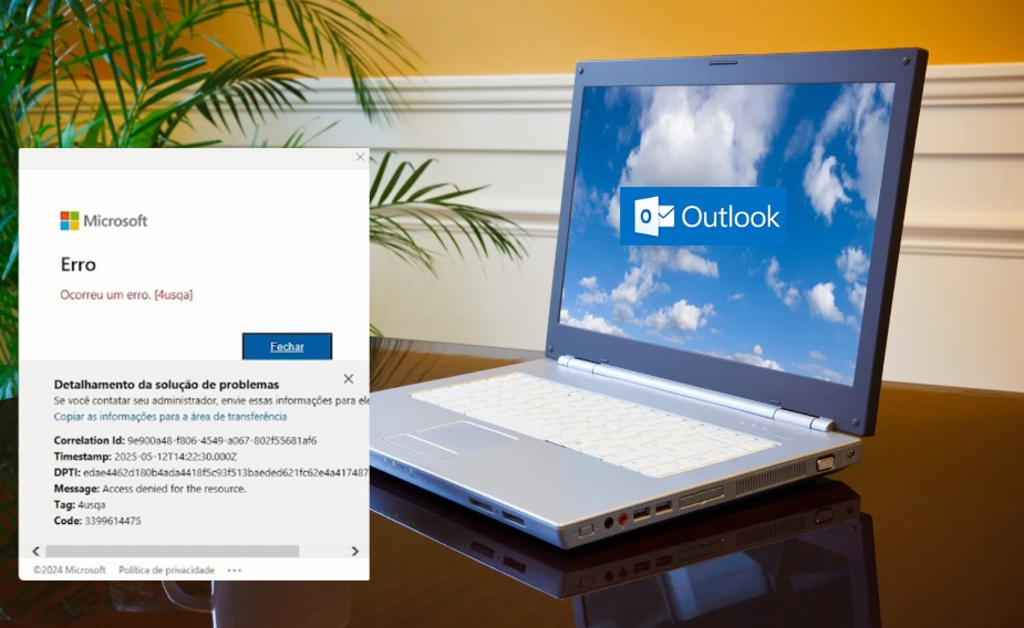Como corrigir o erro 4usqa no Outlook