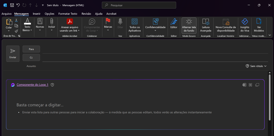 microsoft Loop no Outlook
