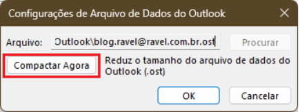 compactar um arquivo ost